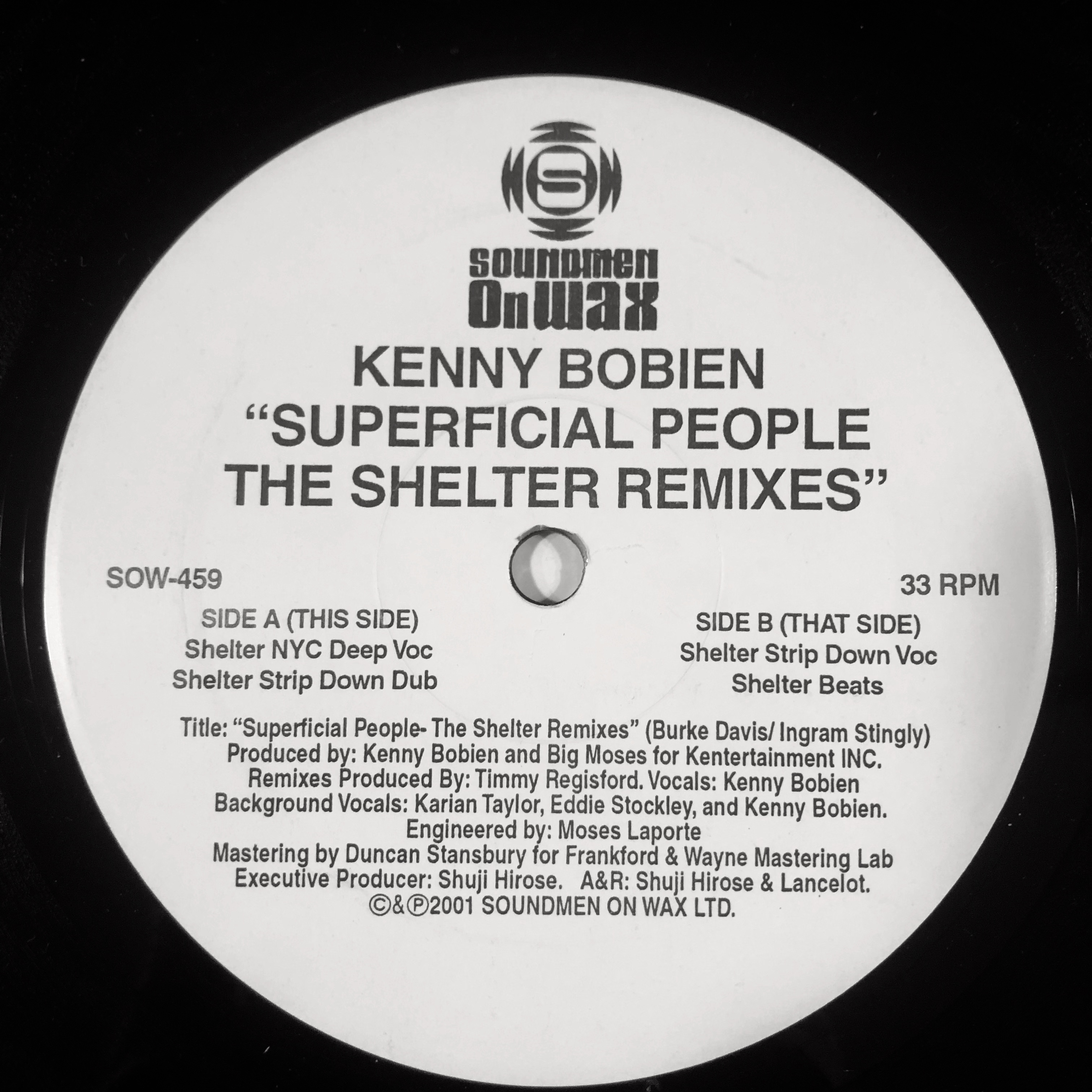 SUPERFICIAL PEOPLE (THE SHELTER REMIXES) (USED) - ɥĤ